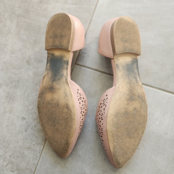 Slip On Loafer Peach Pink Flats Cutout Fairycore Whimsical Shoes Size 11 Resort - Picture 5 of 6